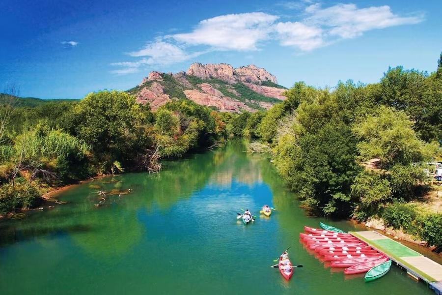 Mobile home 6-pers Camping Leï Suves-Côtes d'Azur-including airco Roquebrune-sur Argens Extérieur photo